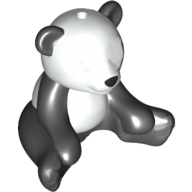 Panda, Friends Style, Sitting with Molded White Head, Stomach and Back Pattern