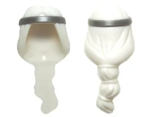 Minifigure, Hair Long with Flat Silver Headband Pattern