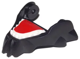 Large Figure Head Modified Chima Cat Jaw Lower with White Teeth and Red Tongue Pattern