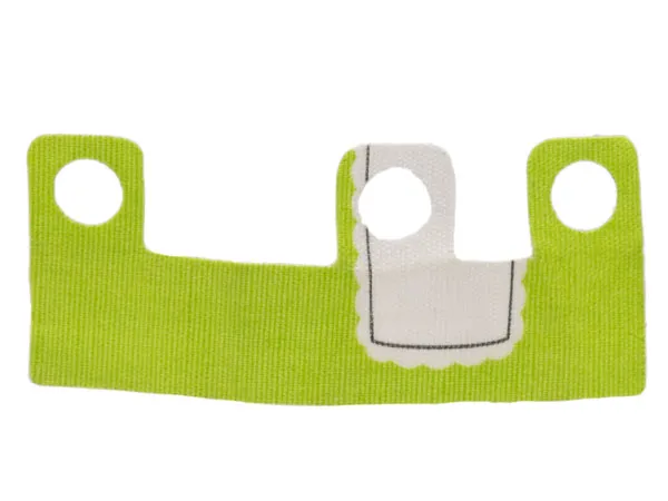 Minifigure Skirt Cloth Length 10mm with Apron on Lime Background Pattern