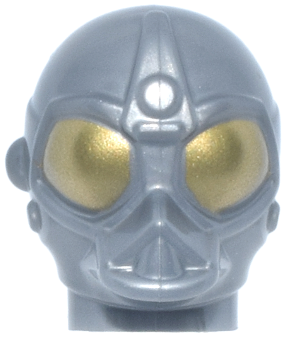 Minifigure, Head, Modified SW RA-7 Series Protocol Droid with Gold Eyes Pattern