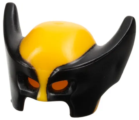 Minifigure, Headgear Mask Wolverine with Black Pointed Sides Pattern
