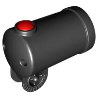 Duplo Cannon Shooting with Axle Hole, Red Firing Button and Locking Ring