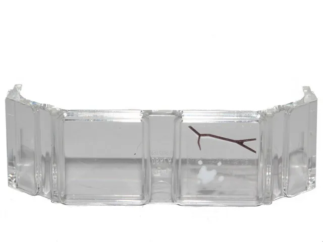 Glass for Train Front 2 x 6 x 2 with Dark Brown Scratch and White Stain Pattern (Sticker) - Set 70419