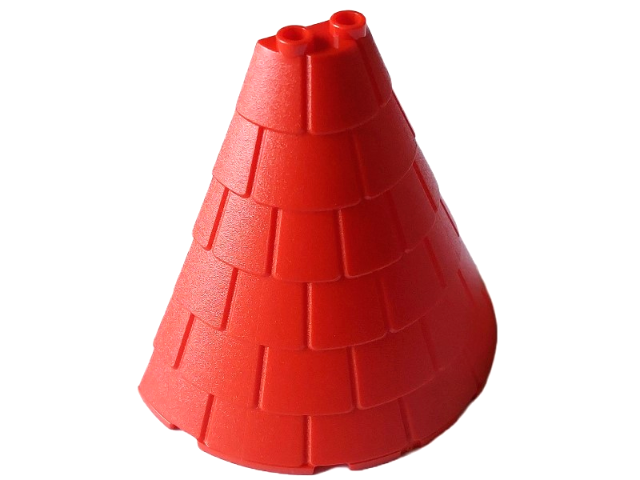 Tower Roof 4 x 8 x 6 Half Cone Shaped with Roof Tiles