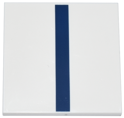 Tile 4 x 4 with Dark Blue Stripe Pattern