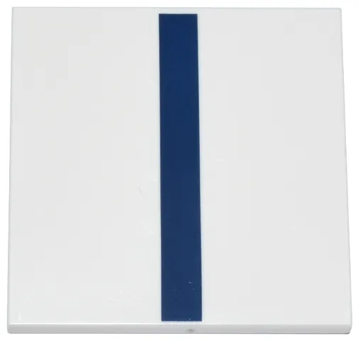 Tile 4 x 4 with Dark Blue Stripe Pattern