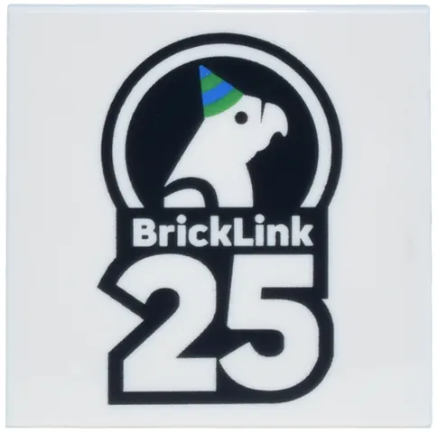 Tile 4 x 4 with BrickLink 25th Anniversary Logo 'BrickLink 25' Pattern