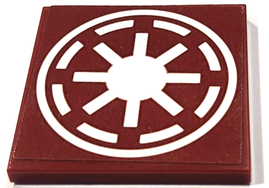 Tile 4 x 4 with White SW Galactic Republic Logo Pattern (Sticker) - Set 75354