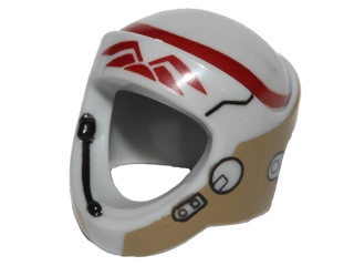 Minifigure, Headgear Helmet SW Rebel with A-wing Pilot Pattern
