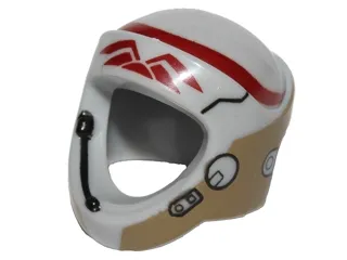 Minifigure, Headgear Helmet SW Rebel with A-wing Pilot Pattern