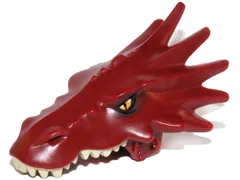 Dragon Head (LotR) Jaw Upper with Spikes with Tan Teeth and Orange Eyes Pattern