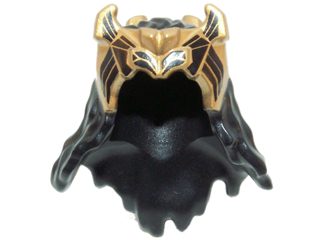 Minifigure, Hair Long Wavy with Ragged Ends and LotR Gold Crown Pattern