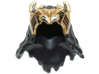 Minifigure, Hair Long Wavy with Ragged Ends and LotR Gold Crown Pattern