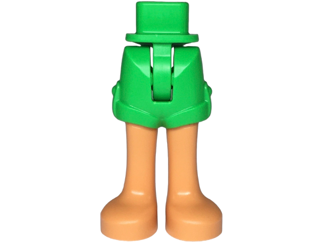 Mini Doll Hips and Shorts Folded Hem with Molded Nougat Legs and Feet Pattern - Thin Hinge