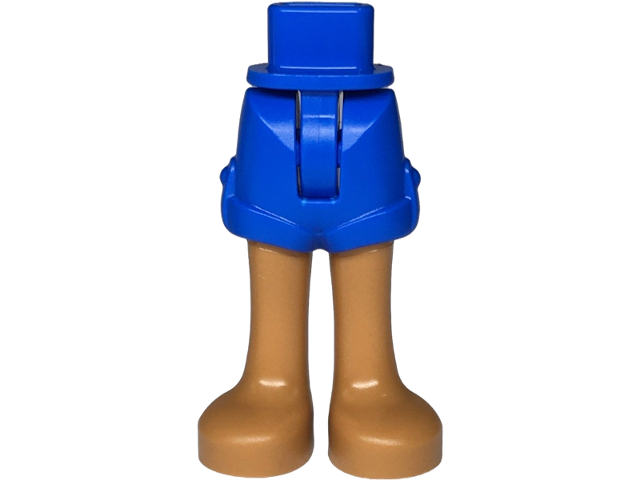 Mini Doll Hips and Shorts Folded Hem with Molded Medium Nougat Legs and Feet Pattern - Thin Hinge