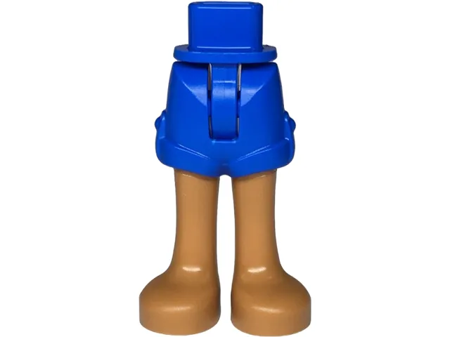 Mini Doll Hips and Shorts Folded Hem with Molded Medium Nougat Legs and Feet Pattern - Thin Hinge