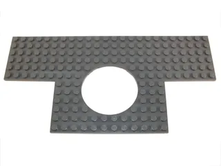 Plate, Modified 12 x 24 with 6 x 6 Square Cutouts at 2 Corners and 6 x 6 Round Cutout