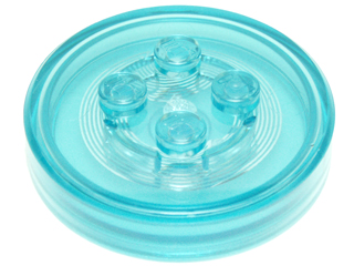 Dimensions Toy Tag 4 x 4 x 2/3 with 4 Studs and Trans-Light Blue Bottom (Generic for Gadgets)