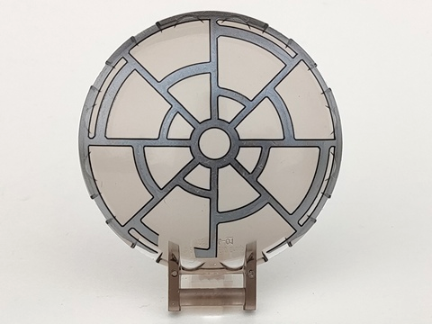 Dish 6 x 6 Inverted with Bar Handle with SW 8 Spoke Death Star Window Pattern