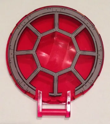 Dish 6 x 6 Inverted with Bar Handle with SW 8 Spoke Light Bluish Gray Frame and Rivets TIE Cockpit Pattern