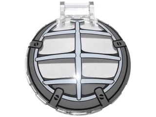 Dish 6 x 6 Inverted with Bar Handle with Ninjago Mech Cockpit Pattern