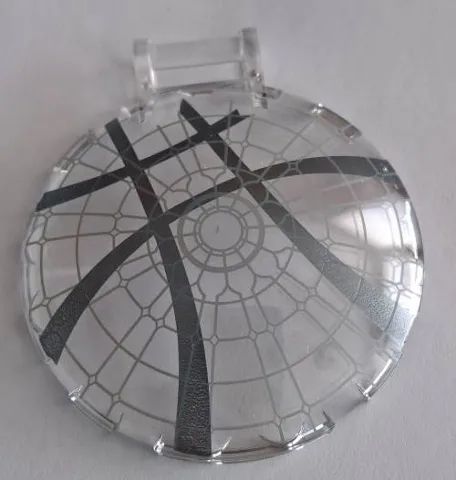 Dish 6 x 6 Inverted with Bar Handle with Sanctum Sanctorum Window with Seal of the Vishanti Dark Bluish Gray Circle with Curved Stripes Pattern