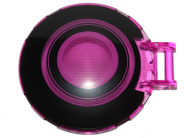 Dish 6 x 6 Inverted with Bar Handle with Black Concentric Circles Pattern