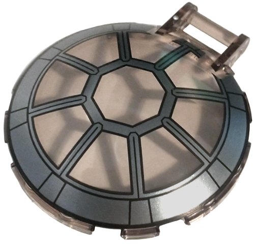 Dish 6 x 6 Inverted with Bar Handle with SW 8 Spoke Silver and Black Frame TIE Interceptor Cockpit Pattern