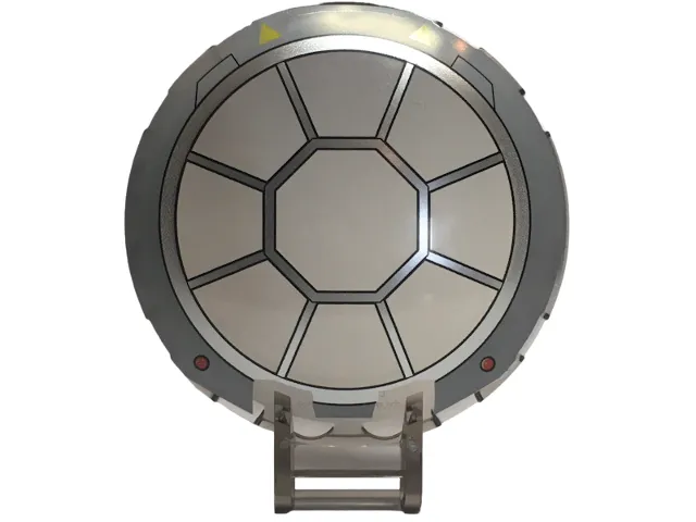 Dish 6 x 6 Inverted with Bar Handle with SW 8 Spoke Radial Cockpit with Yellow Triangles and Red Dots Pattern