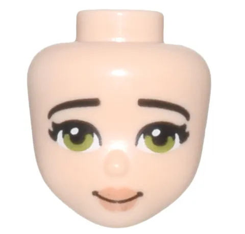 Mini Doll, Head Friends with Black Eyebrows, Olive Green Eyes, Nougat Lips Pattern