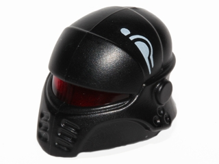 Minifigure, Headgear Helmet SW Inquisitor with Trans-Red Visor with White Side Insignia Pattern