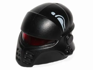 Minifigure, Headgear Helmet SW Inquisitor with Trans-Red Visor with White Side Insignia Pattern