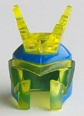 Minifigure, Headgear Helmet Electrolyzer with 6 Lightning Bolts and Blue Printed Surface Pattern