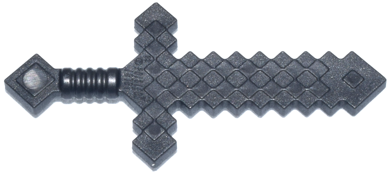 Minifigure, Weapon Sword Pixelated (Minecraft)