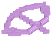 Minifigure, Weapon Bow, Pixelated with Arrow Drawn (Minecraft)