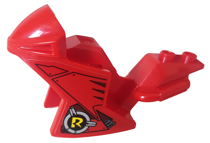 Motorcycle Fairing, Racing (Sport) Bike with Robin Logo and Vents Pattern on Both Sides (Stickers) - Set 76159