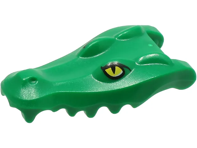 Alligator / Crocodile Head Jaw Upper with Yellow Eyes without White Glints Pattern