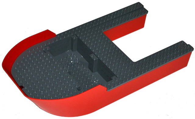 Boat, Hull Giant Bow 40 x 20 x 7 with Dark Bluish Gray Top (18913 / 18912)