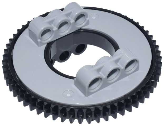 Technic Turntable 60 Tooth with Black Top with Straight Teeth (18939 / 88738)