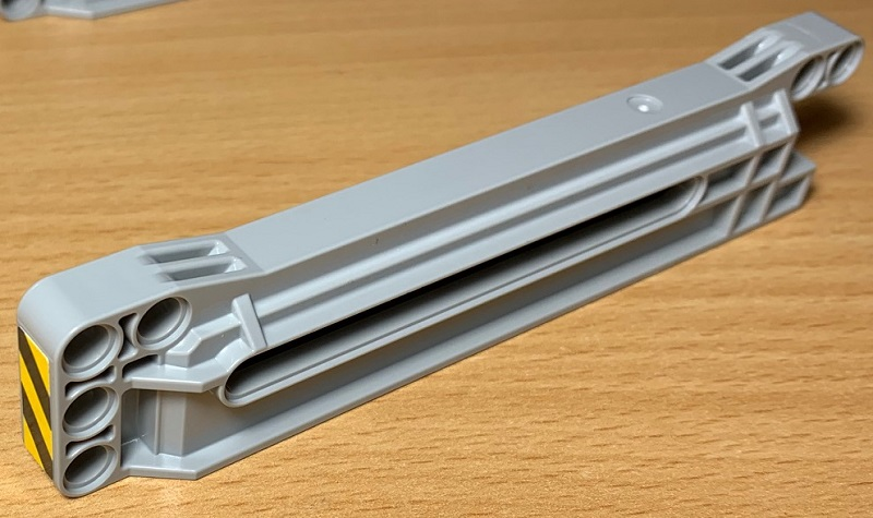 Technic, Gear Rack 1 x 14 x 2 Housing with Black and Yellow Danger Stripes Pattern Front Side (Sticker) - Set 42078