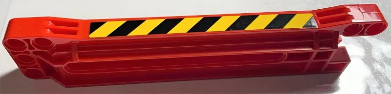 Technic, Gear Rack 1 x 14 x 2 Housing with Black and Yellow Danger Stripes Pattern 1 (Sticker) - Set 42070