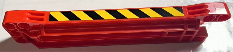 Technic, Gear Rack 1 x 14 x 2 Housing with Black and Yellow Danger Stripes Pattern 2 (Sticker) - Set 42070