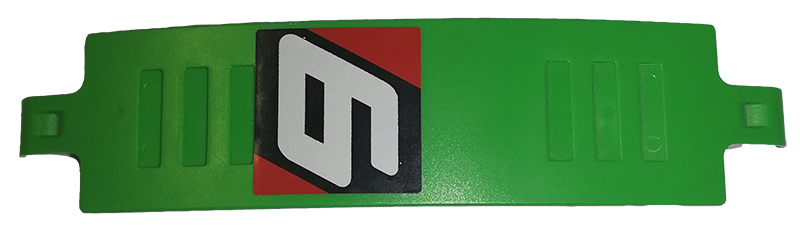 Technic, Panel Curved 3 x 13 with Number 6 on Black and Red Background Pattern (Sticker) - Set 42039