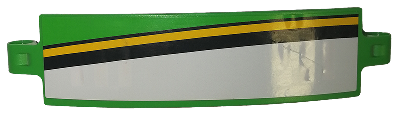 Technic, Panel Curved 3 x 13 with White, Black and Yellow Stripes Pattern Model Right Side (Sticker) - Set 42039