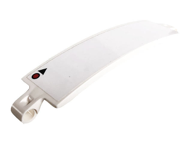 Technic, Panel Curved 3 x 13 with Small Red Dot and Black Triangle on White Background Pattern (Sticker) - Set 42096