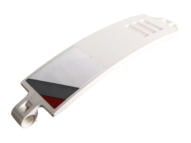 Technic, Panel Curved 3 x 13 with Red and Gray Stripes Pattern Model Right Side (Sticker) - Set 42096