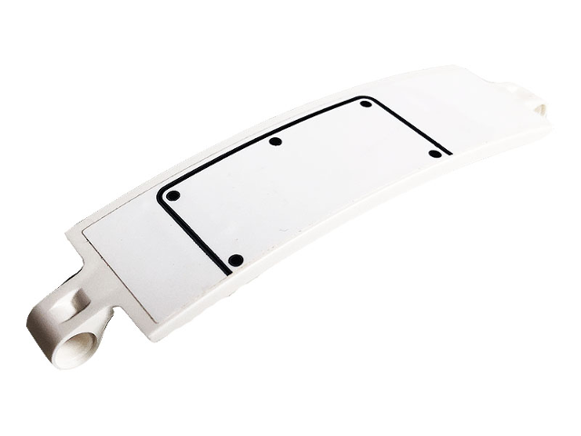 Technic, Panel Curved 3 x 13 with 5 Black Dots and Access Hatch Line on White Background Pattern (Sticker) - Set 42096