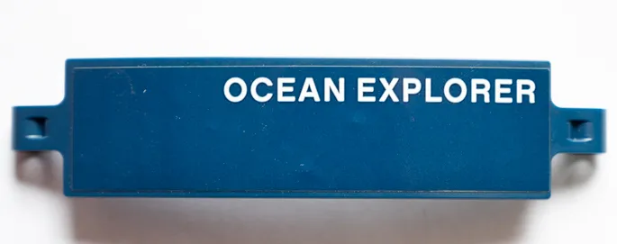 Technic, Panel Curved 3 x 13 with White 'OCEAN EXPLORER' Pattern Model Right Side (Sticker) - Set 42064