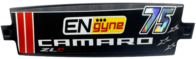 Technic, Panel Curved 3 x 13 with Holographic Number 75, 'ENgyne', 'CAMARO ZL1', 3 Stars and Red and White Stripes Pattern (Sticker) - Set 42153